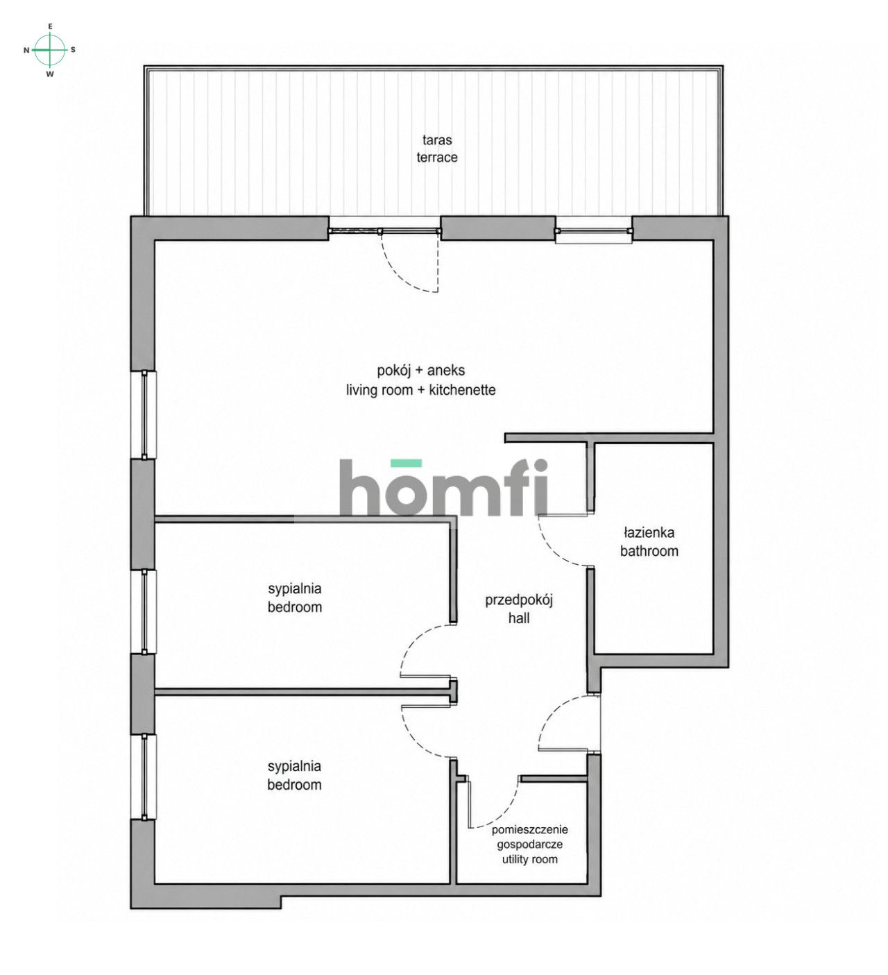 3 rooms | 68 m² | 18 m² Terrace | 2 Parking Spaces | Jagodno - Apartment - Sale - Wrocław, Krzyki / Jagodno