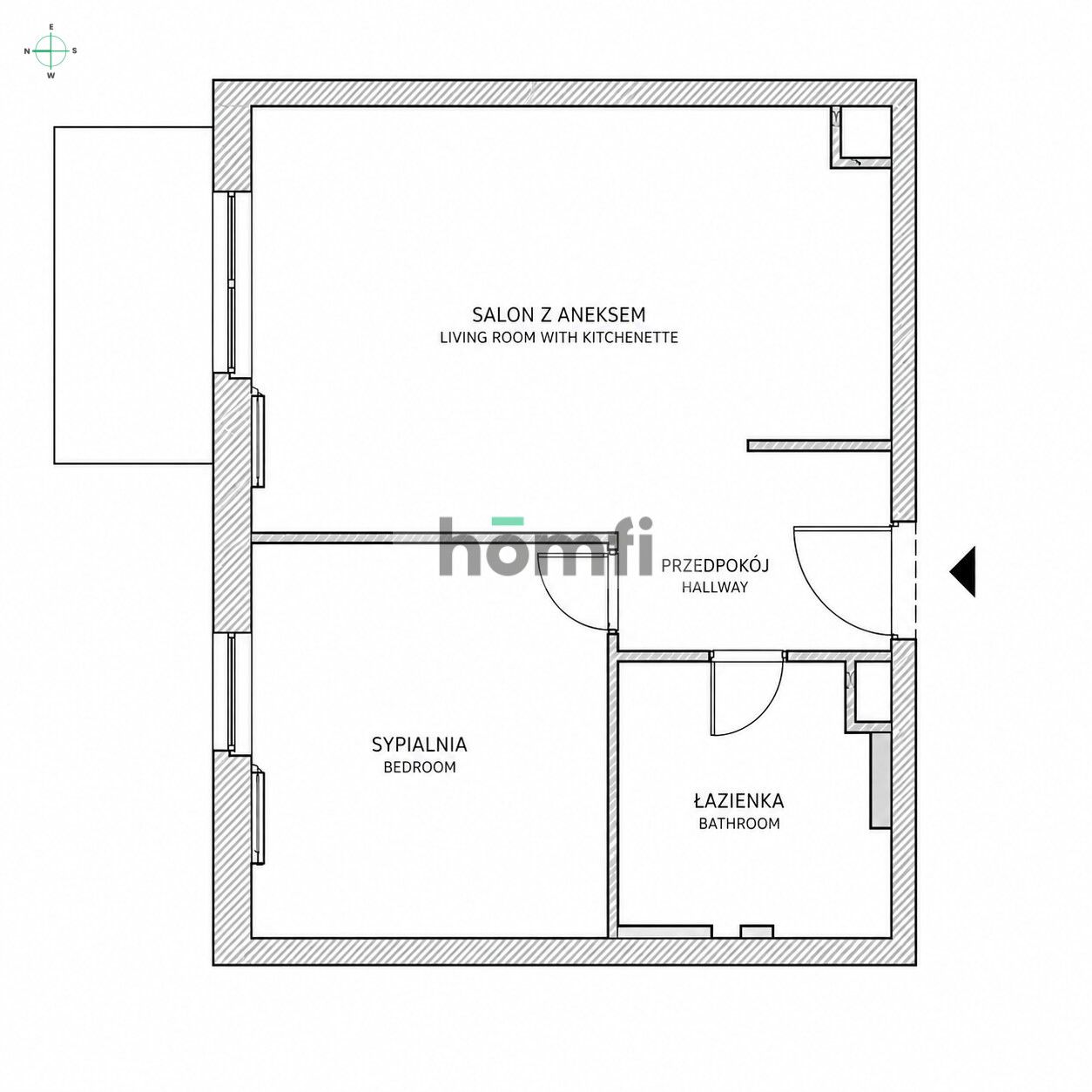 EN: 2-Room Apartment | First Tenant | Balcony | Nowa Pabianicka - Apartment - Rent - Wrocław, Krzyki / Huby
