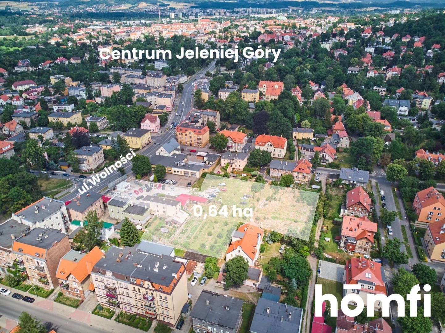 A plot of land for sale, 800 m from the Market Square in Jelenia Góra 4 295 000 PLN - Plot - Sale - Jelenia Góra, Centrum