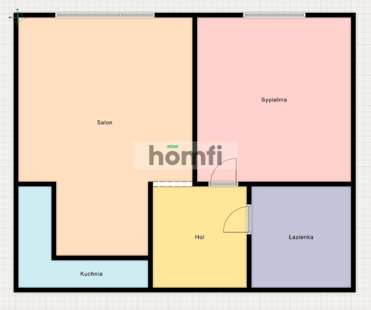 TWO-ROOM APARTMENT AT WYGLĘDÓW - WORONICZA - Apartment - Sale - Warszawa, Mokotów
