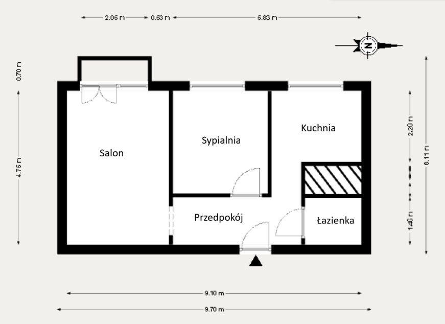 Move-in ready! 2-room flat Zabrze | AC & Parking - Apartment - Sale - Zabrze, Biskupice
