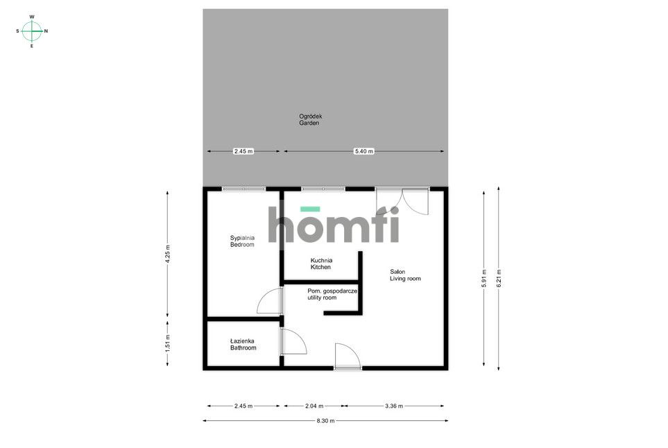 2 rooms on Hallera street, garden, terrace. - Квартира - Оренда - Wrocław, Fabryczna / Grabiszyn-Grabiszynek