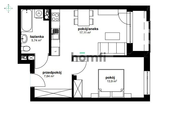Cozy 1-bedroom flat with balcony & parking – full ownership, Kraków/Skawina border - Apartment - Sale - Krakowski, Skawina