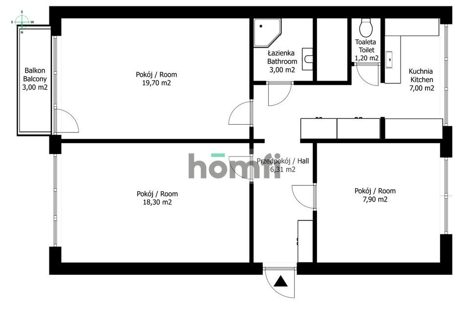 Ready-to-move-in 3-room apartment | Katowice Piotrowice - Apartment - Sale - Katowice, Piotrowice