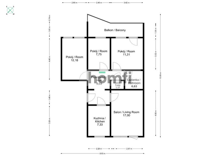 4-room apartment with a separate kitchen | Prądnik Biały - Apartment - Sale - Kraków, Śródmieście / Prądnik Czerwony