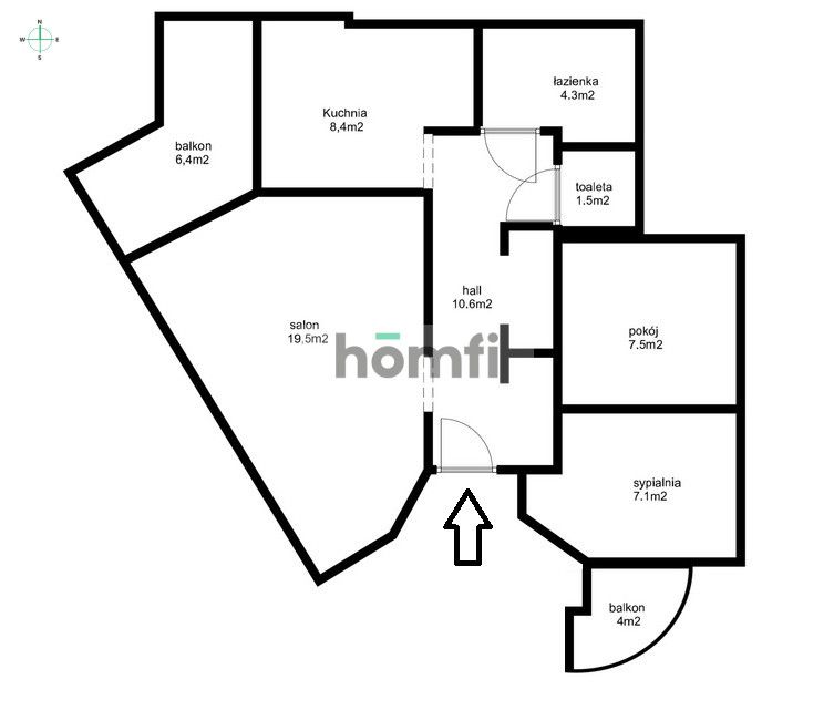 3 SEPARATE ROOMS | 2 BALCONIES | 1ST FLOOR - Квартира - Продаж - Rzeszów, Franciszka Kotuli
