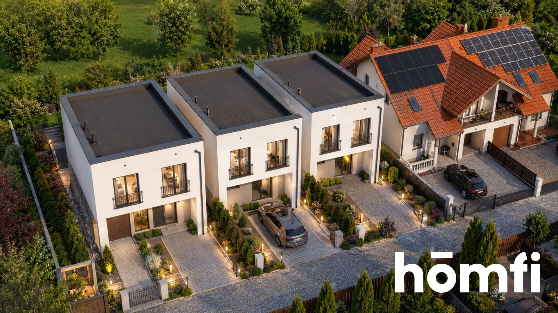 Szereg 100 m² z ogrodem | Iwiny z widokiem na park - Dom - Sprzedaż - Wrocławski, Siechnice / Iwiny