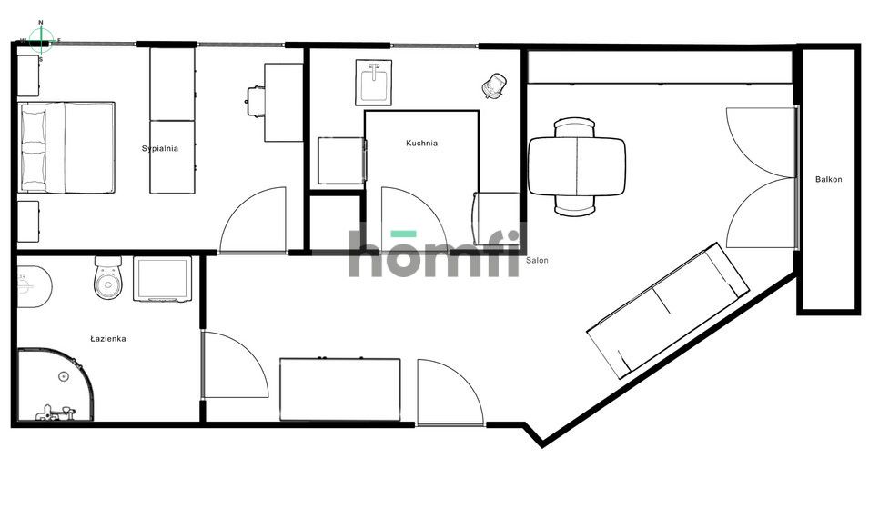2-ROOM APARTMENT + REMOTE WORK SPACE - Квартира - Оренда - Kraków, Śródmieście / Grzegórzki