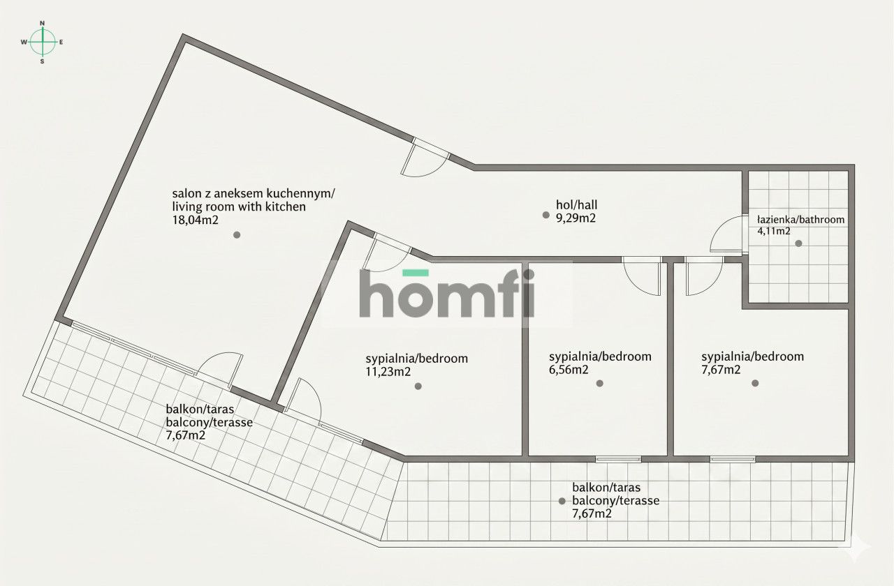 4-ROOM APARTMENT | TOP FLOOR WITH TERRACE - Apartment - Sale - Kraków, Krowodrza / Prądnik Biały