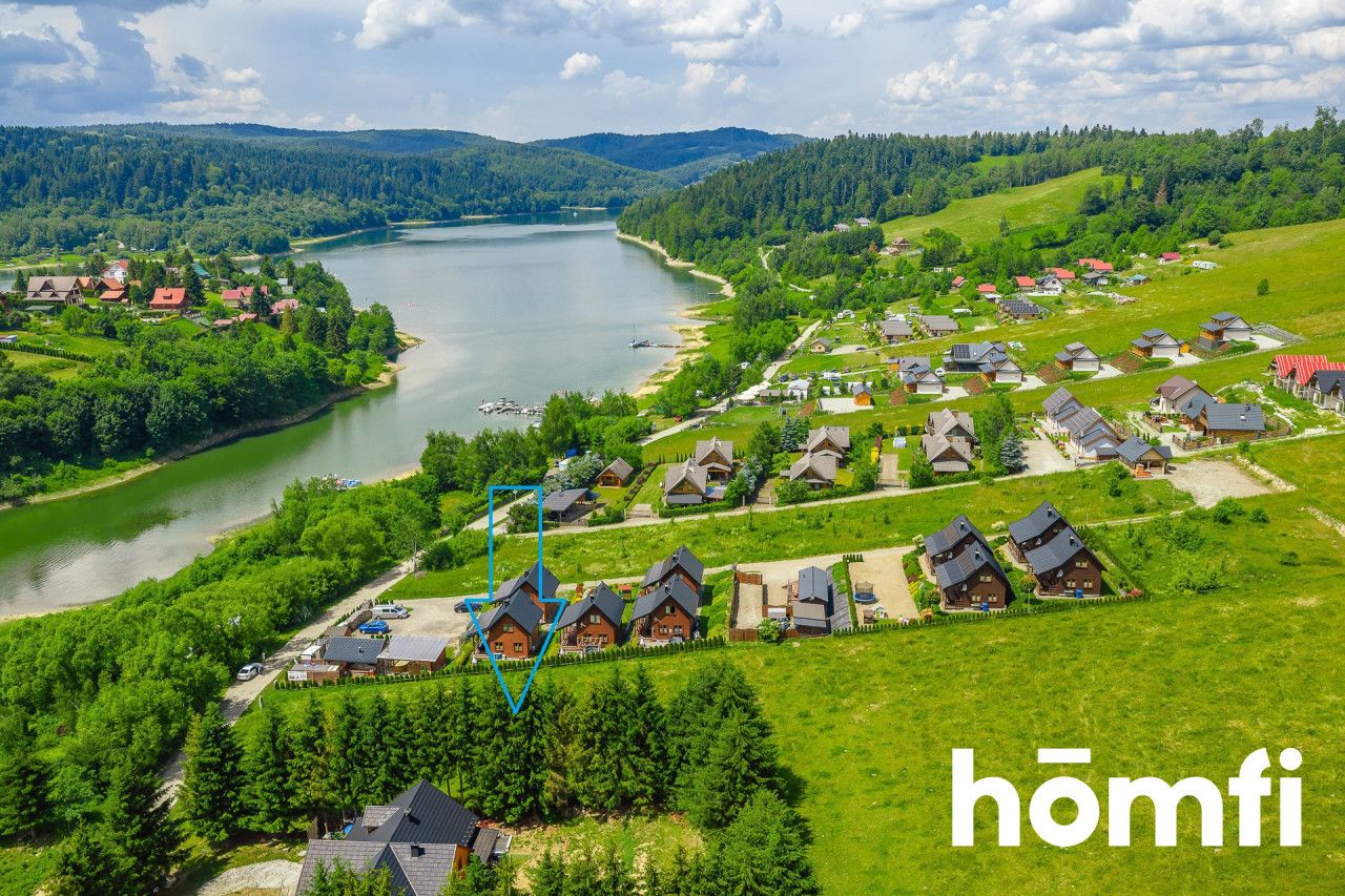 INVESTMENT DIAMOND IN SOLINA - 16.46 ares plot with development plan for 3 cottages | 20 m from the beach - Plot - Sale - Leski, Solina / Zawóz