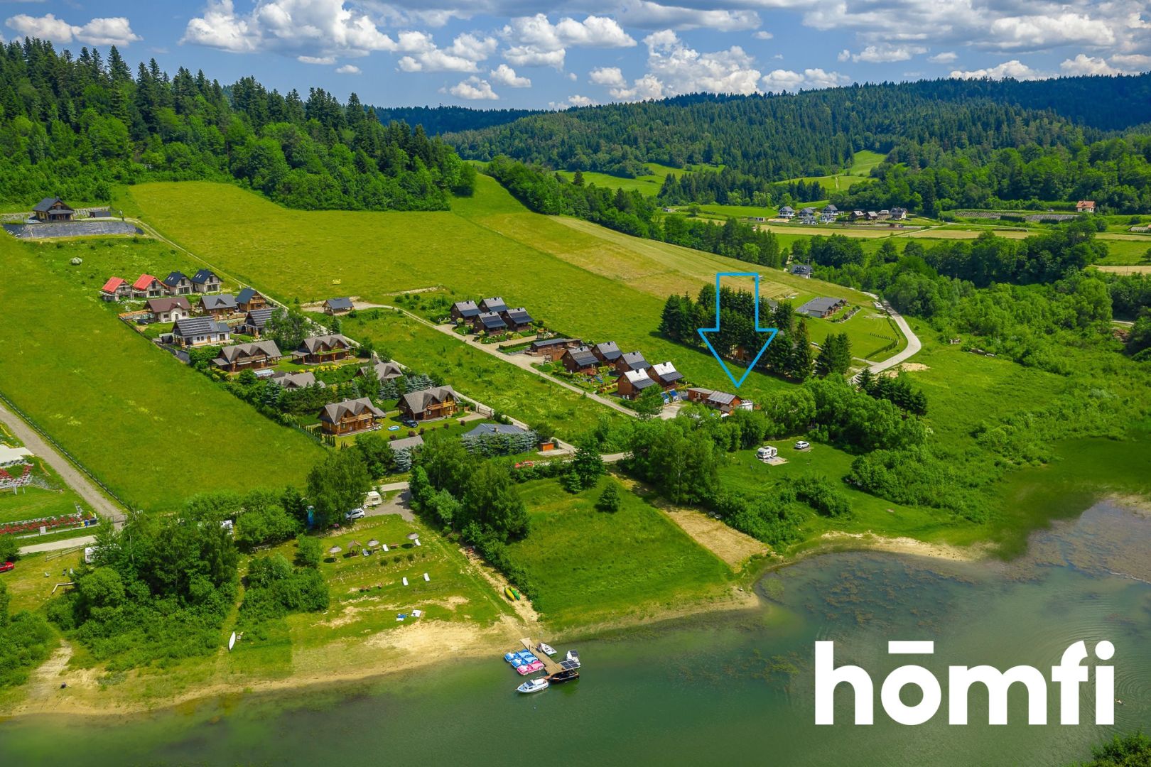 INVESTMENT DIAMOND IN SOLINA - 16.46 ares plot with development plan for 3 cottages | 20 m from the beach - Plot - Sale - Leski, Solina / Zawóz