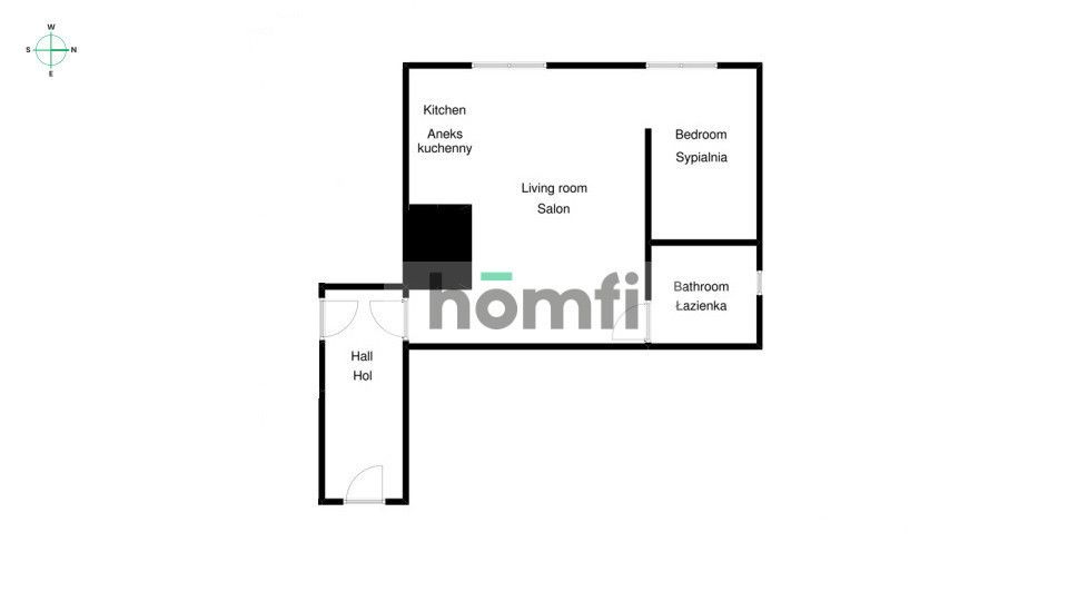 Studio with a separete bedroom - Jesionowa St. - Apartment - Rent - Wrocław, Krzyki