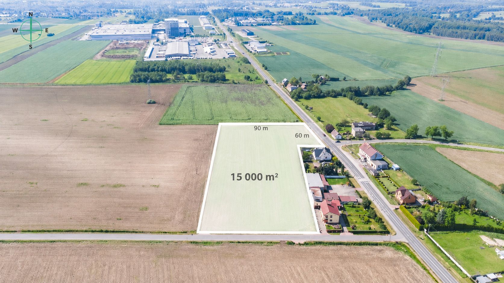 1.5 ha Investment Land | PUM 3 400m2 | Pniów near Gliwice - Ділянка - Продаж - Gliwicki, Toszek / Pniów