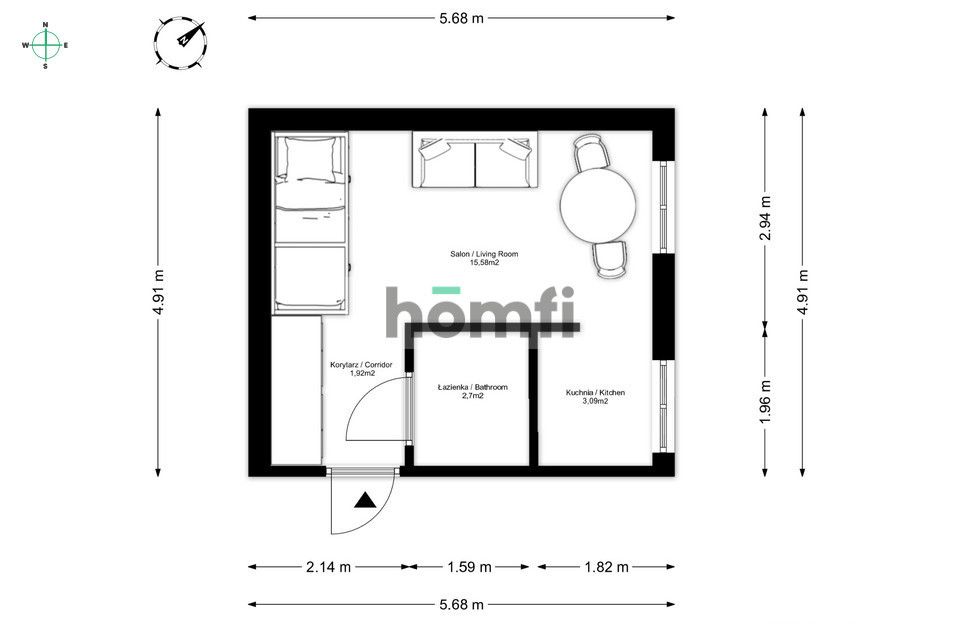 Unique loft-style studio flat with a mezzanine - Apartment - Rent - Gliwice, Śródmieście