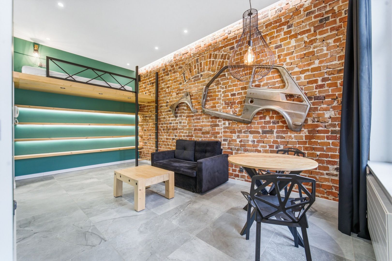 Unique loft-style studio flat with a mezzanine - Apartment - Rent - Gliwice, Śródmieście