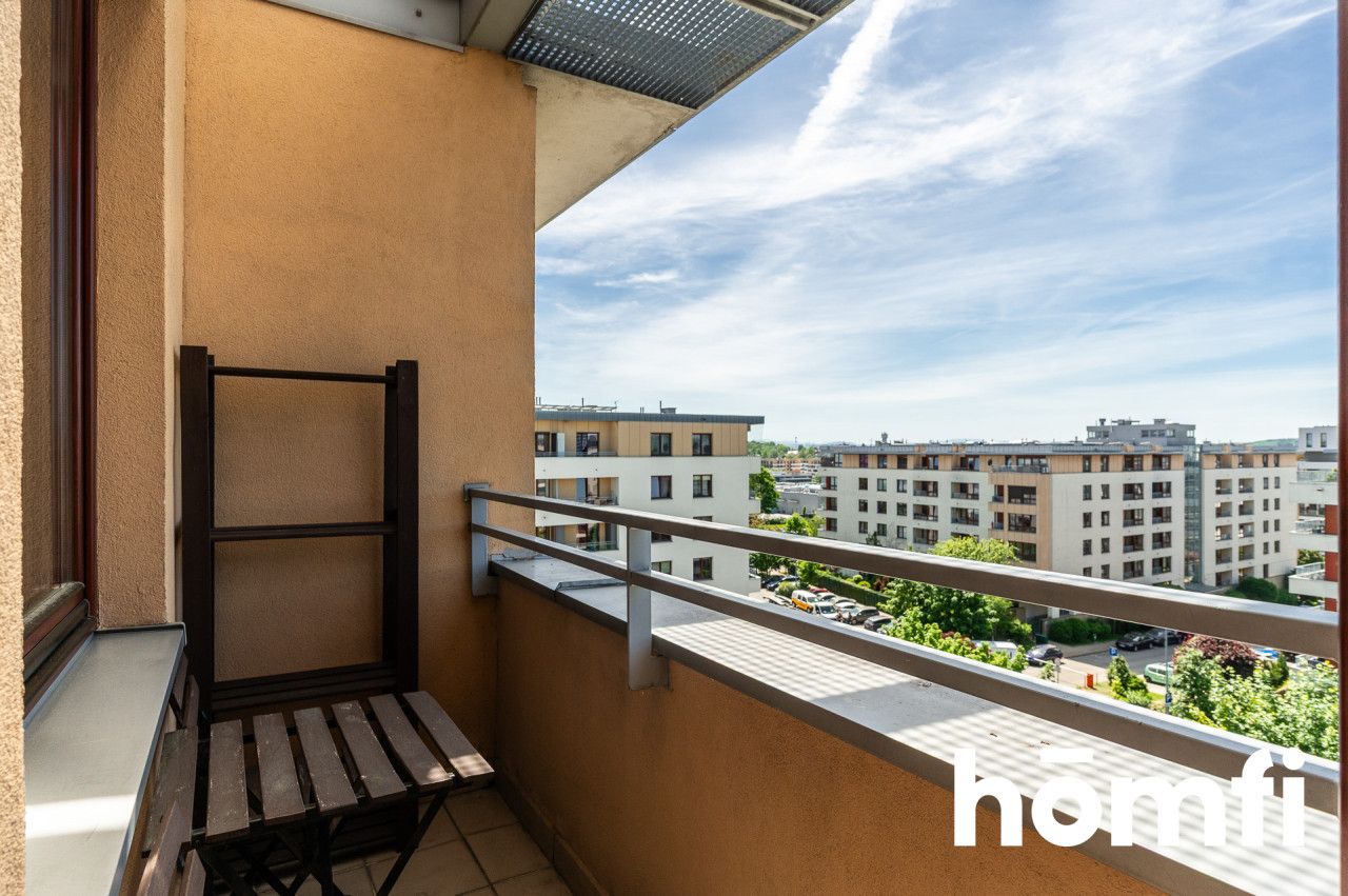 Na wynajem: 2 pokoje (34 m²) z loggią i garażem podziemnym | Osiedle Europejskie, ul. Lubostroń - Mieszkanie - Wynajem - Kraków, Podgórze / Dębniki