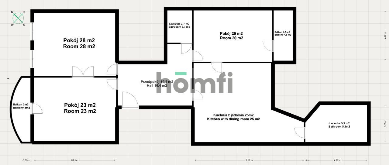 Przestronne 115 m² w sercu miasta - kamienica - Квартира - Продаж - Wrocław, Krzyki / Gaj
