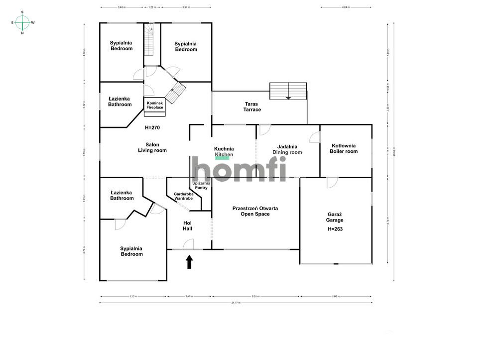 Single-story villa with pool and fireplace | Krakow - House - Sale - Kraków