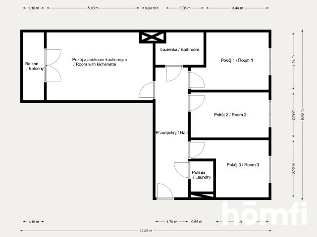 4 rooms | parking space | air conditioning - Apartment - Sale - Kraków, Nowa Huta / Mistrzejowice
