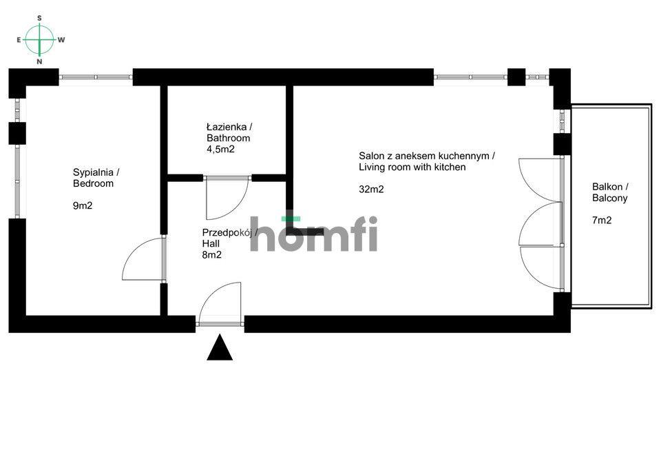 Bright, comfortable 54m² for rent, large balcony - Apartment - Rent - Katowice, Piotrowice
