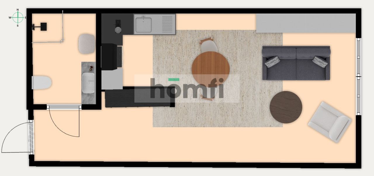 1-room the apartment in the Gliwice. - Apartment - Rent - Gliwice, Wojska Polskiego