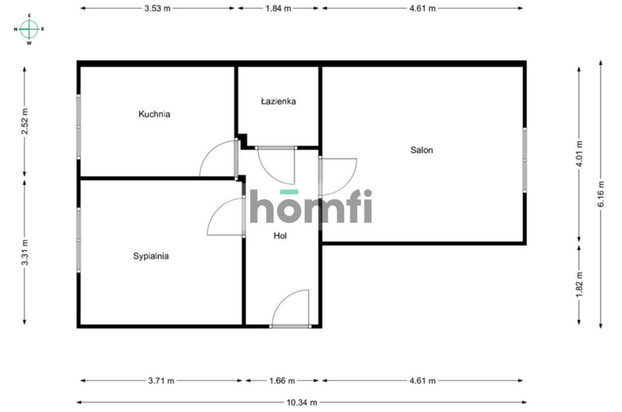 Quiet 1-Bedroom Apartment | 48 m² | Close to Rondo Wiatraczna - Apartment - Rent - Warszawa, Praga-Południe