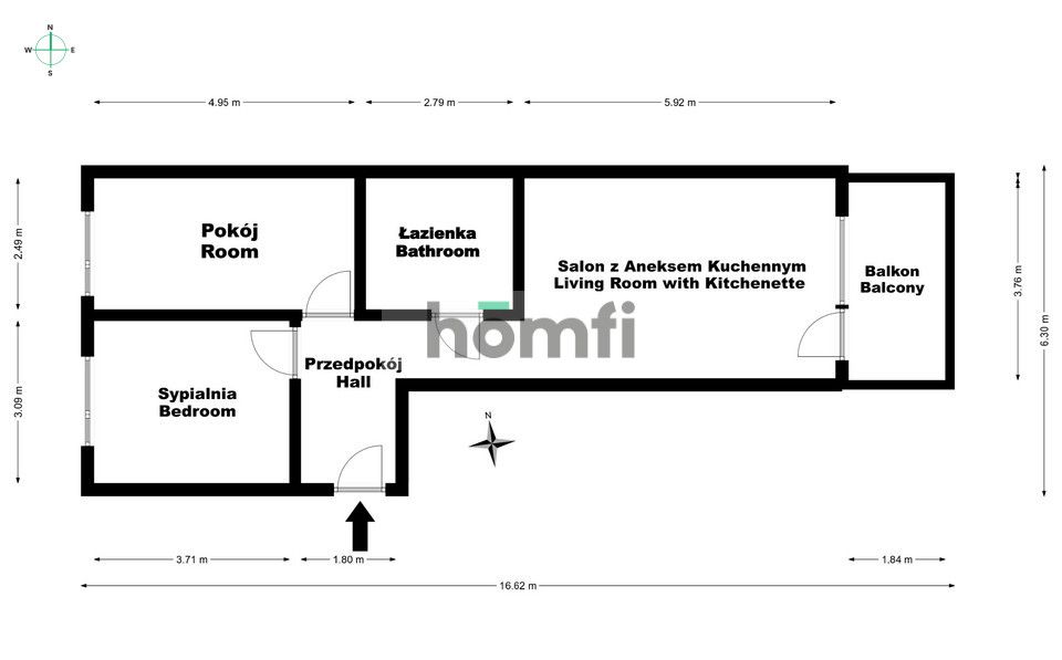 Modern 3 Room apartment near Metro Wilanowska 62m2 - Квартира - Продаж - Warszawa, Mokotów / Ksawerów