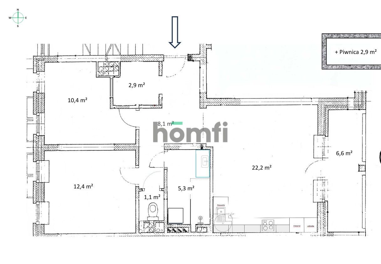 Grzegórzki 3 pokoje po generalnym remoncie, balkon, parking za bramą - Mieszkanie - Sprzedaż - Kraków, Śródmieście / Grzegórzki