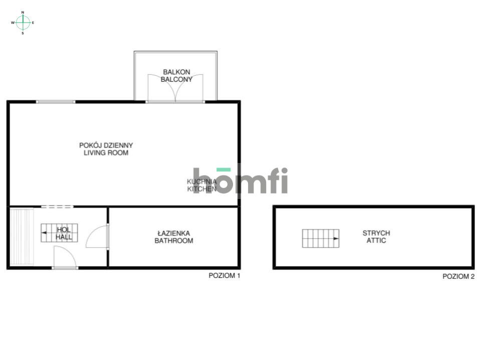 First rental studio in Partynice House, Krzyki - Apartment - Rent - Wrocław, Krzyki