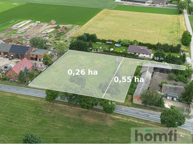 Agricultural and building plot with development conditions and project | Dalewo - Ділянка - Продаж - Śremski, Śrem / Dalewo