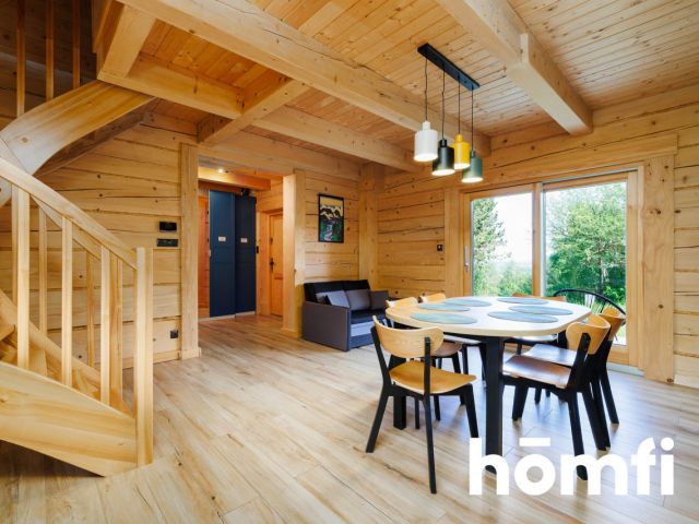 A charming, year-round wooden house for sale on a large, 45-are plot surrounded by meadows, forests, and fields! Ideal as a getaway from the city or for tourist rental (currently functioning in short-term rental - rating 9.9/10 on booking) | Skrzydlna | Dobra commune | Limanowa county. - House - Sale - Limanowski, Dobra / Skrzydlna
