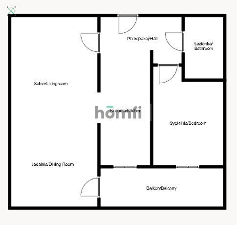FOR SALE! Ready to move in! Equipped 2-room apartment with a balcony + Garage | Ruczaj, Piltza St - Apartment - Sale - Kraków, Ruczaj