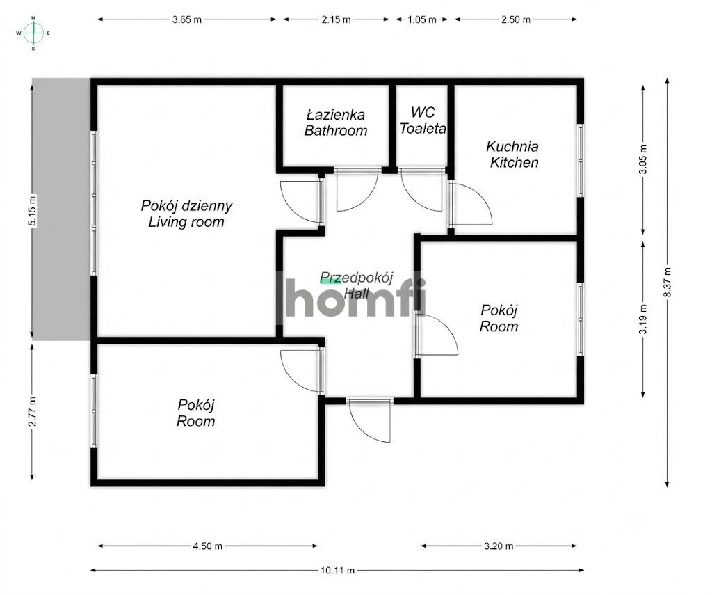 SPACIOUS 3-ROOM APARTMENT - Apartment - Rent - Radom, Prędocinek
