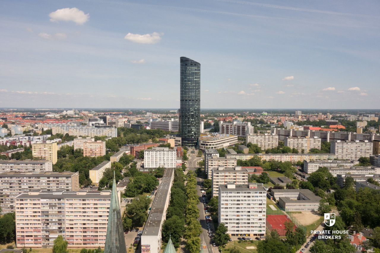 Apartament w żaglu Sky Tower - 107m2, 3 pokoje, 12-piętro - Mieszkanie - Sprzedaż - Wrocław, Krzyki