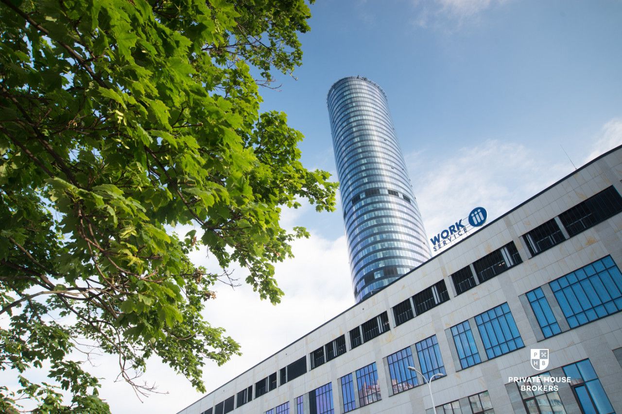 Apartament w żaglu Sky Tower - 107m2, 3 pokoje, 12-piętro - Mieszkanie - Sprzedaż - Wrocław, Krzyki