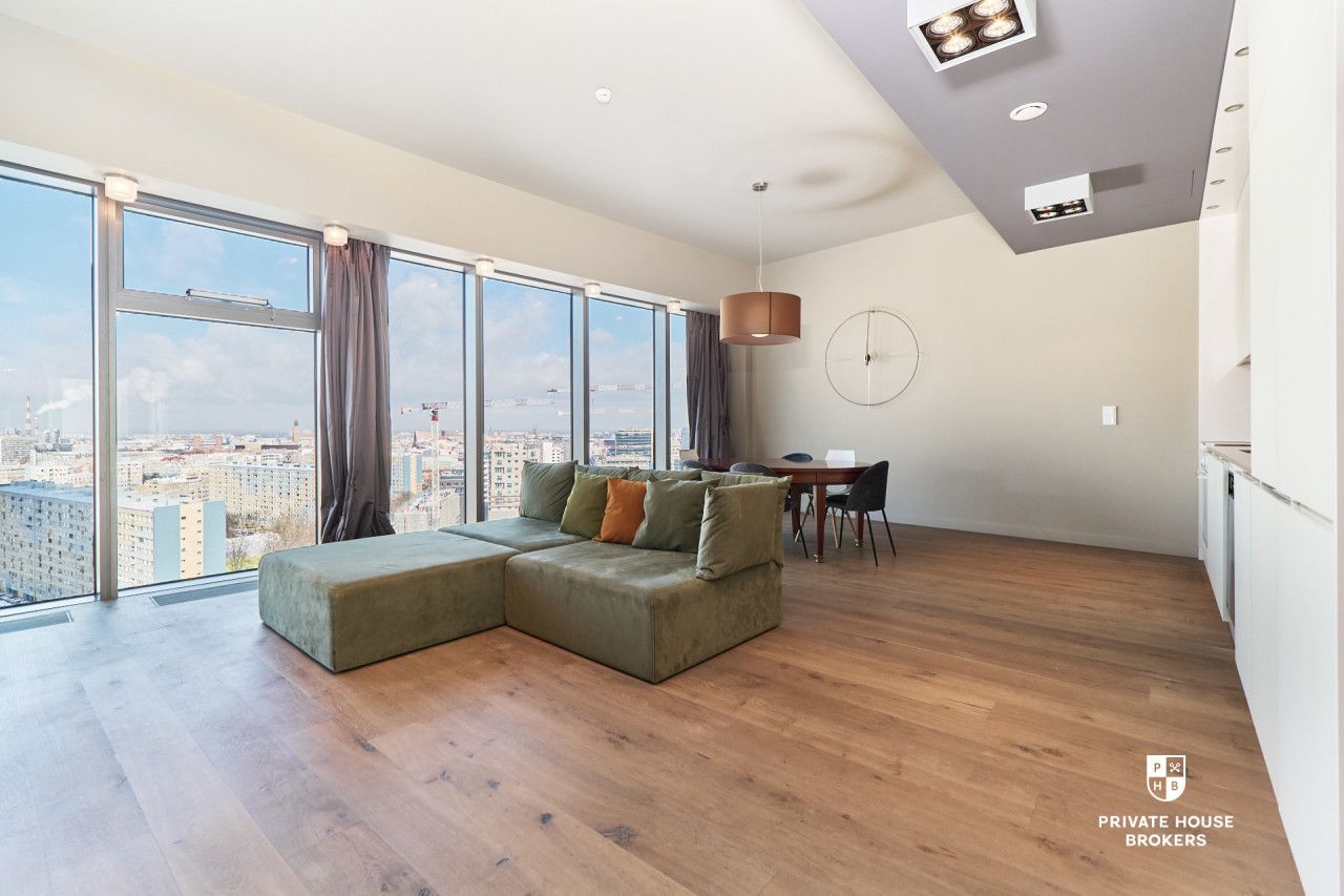 Apartament w żaglu Sky Tower - 107m2, 3 pokoje, 12-piętro - Mieszkanie - Sprzedaż - Wrocław, Krzyki