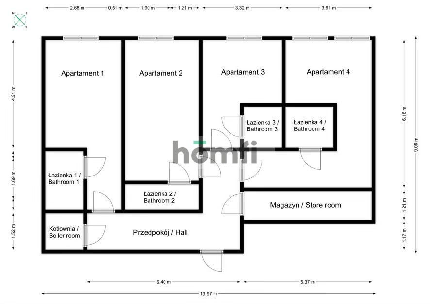 4 apartamenty Kraków Rynek | Pasywny ROI ~9% FV - Mieszkanie - Sprzedaż - Kraków, Śródmieście / Stare Miasto