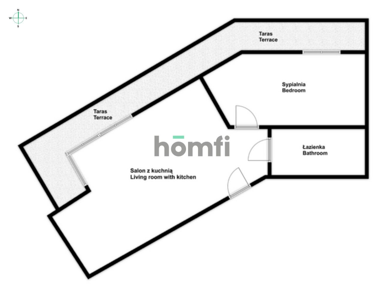 36 M2 | TWO ROOMS | PRIVATE TERRACE | R MATECZNEGO - Apartment - Sale - Kraków, Podgórze