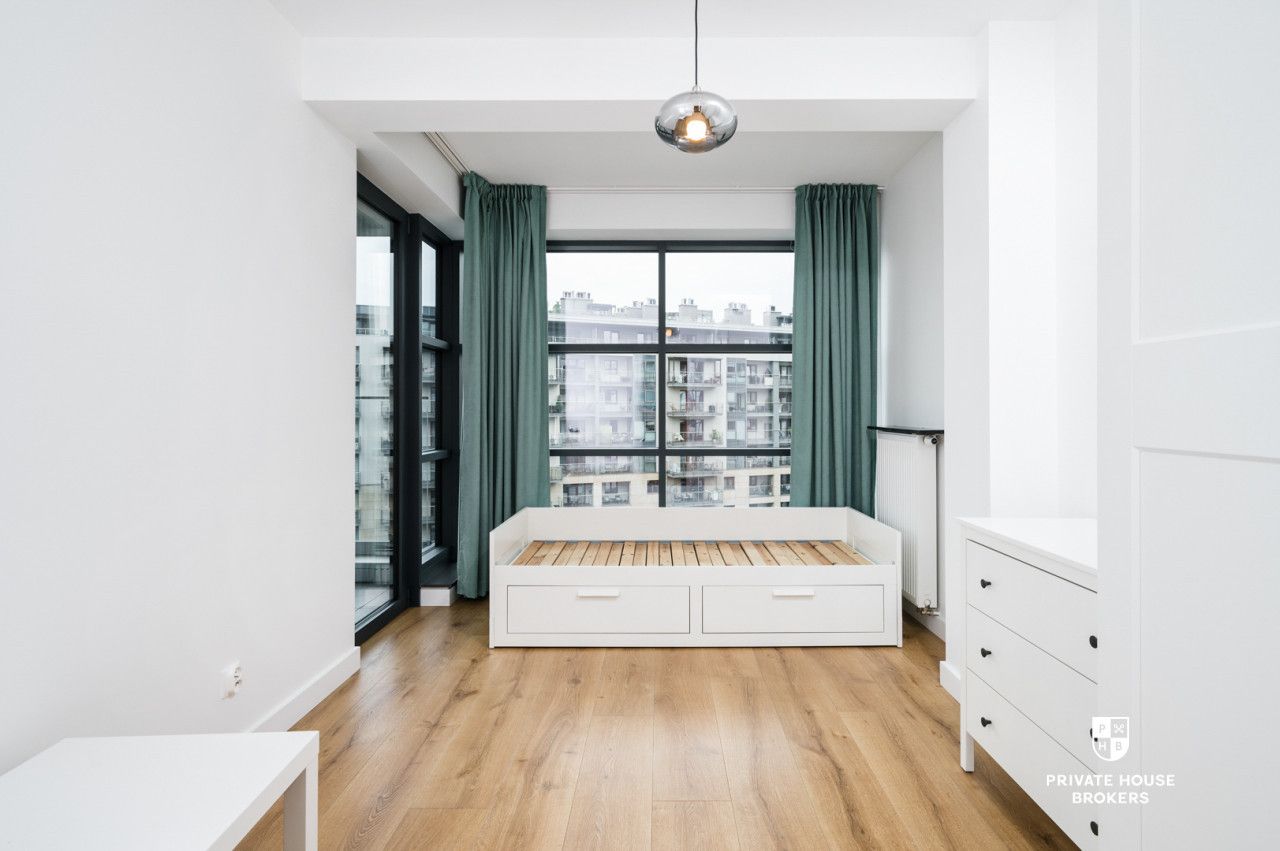 Sunny and air-conditioned 3-room apartment in Wiślane Tarasy 2.0 - Apartment - Rent - Kraków, Śródmieście / Grzegórzki