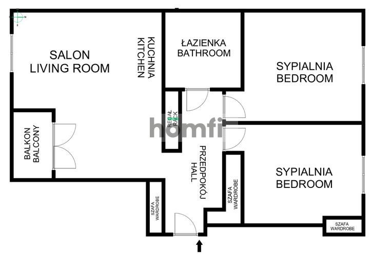BRIGHT, 3 ROOMS | 10TH FLOOR | MOUNTAIN VIEW | MYŚLIWSKA STREET | UNDERGROUND PARKING | BALCONY | NORTH-SOUTH EXPOSURE - Apartment - Sale - Kraków, Podgórze / Płaszów