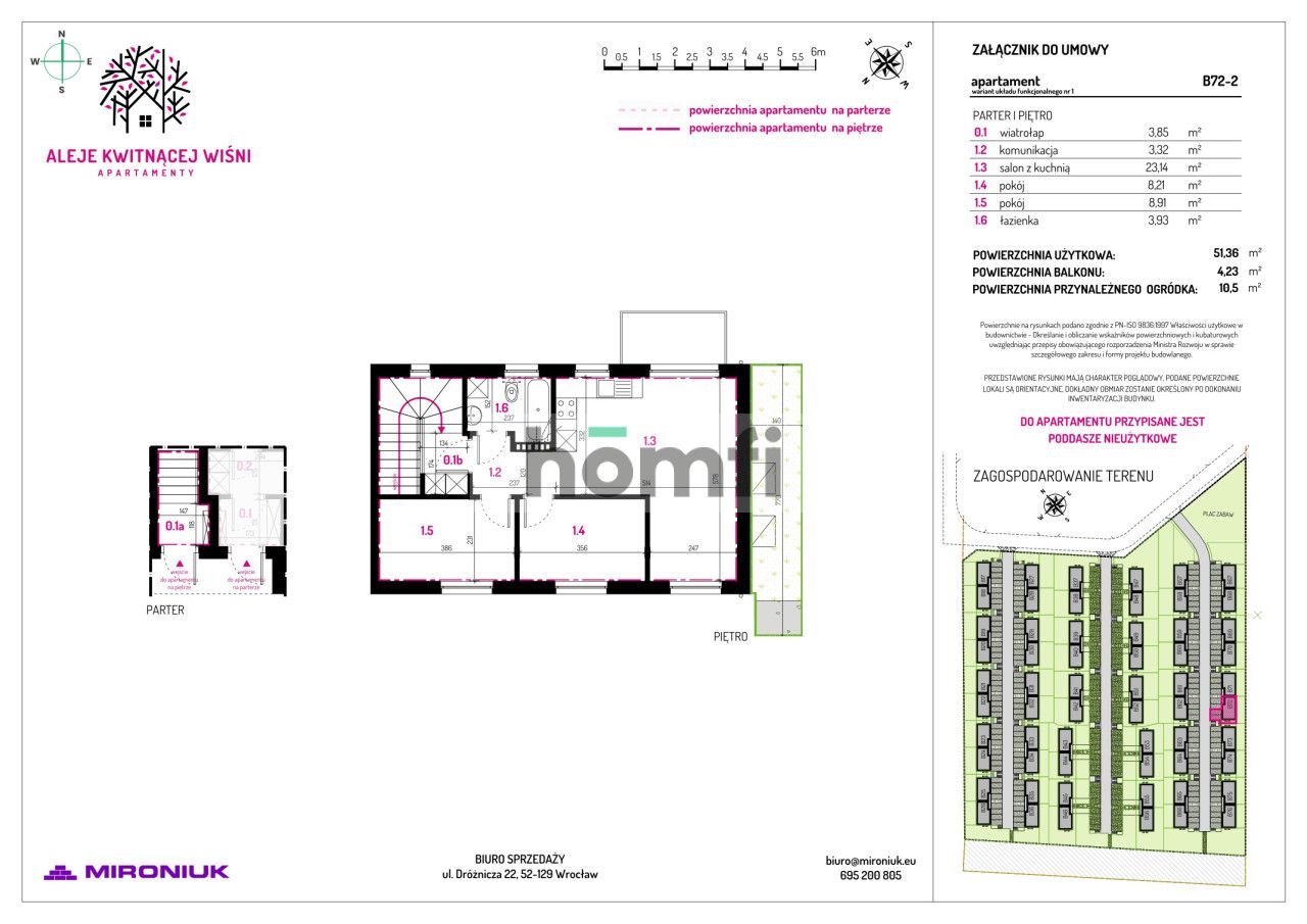 3 rooms - balcony, garden & attic, Siechnice - Apartment - Sale - Wrocławski, Siechnice