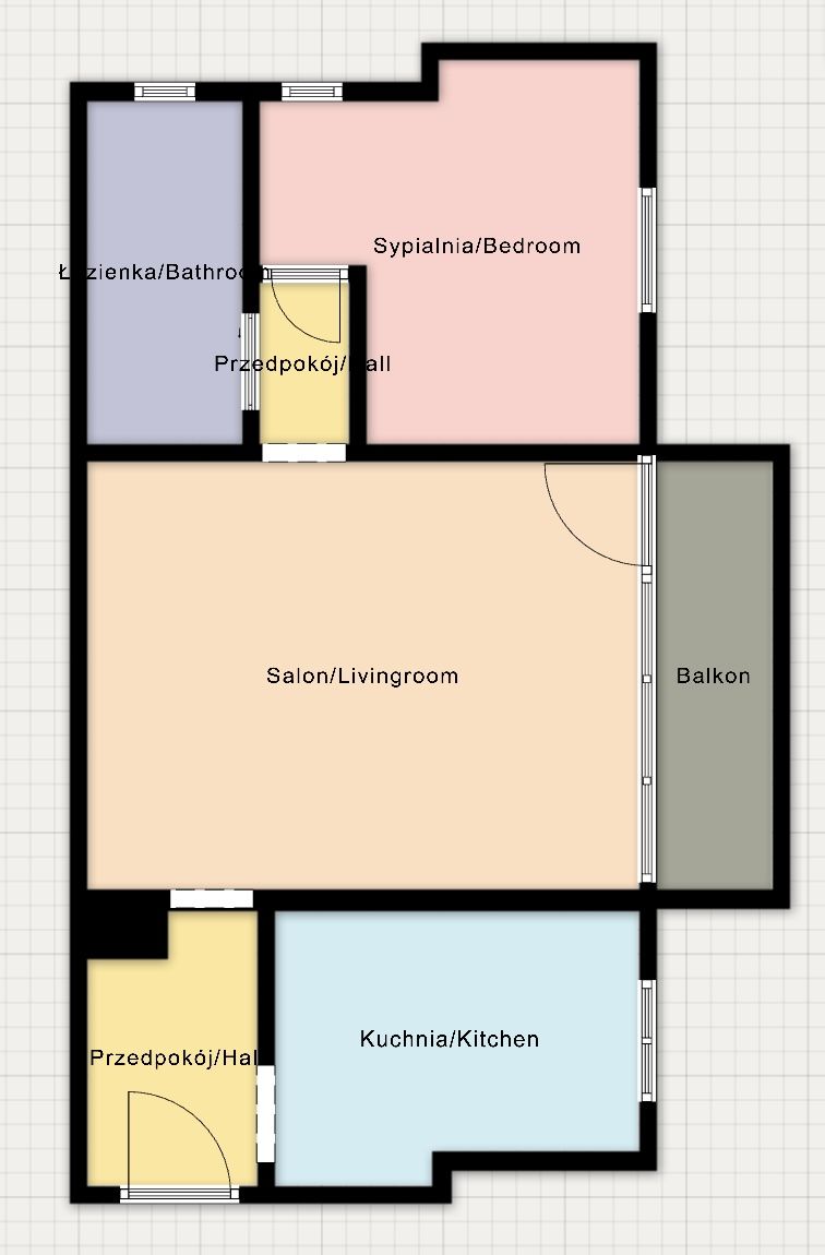 Bright 2-room apartment with balcony | Na Polance - Apartment - Sale - Wrocław, Psie Pole / Różanka