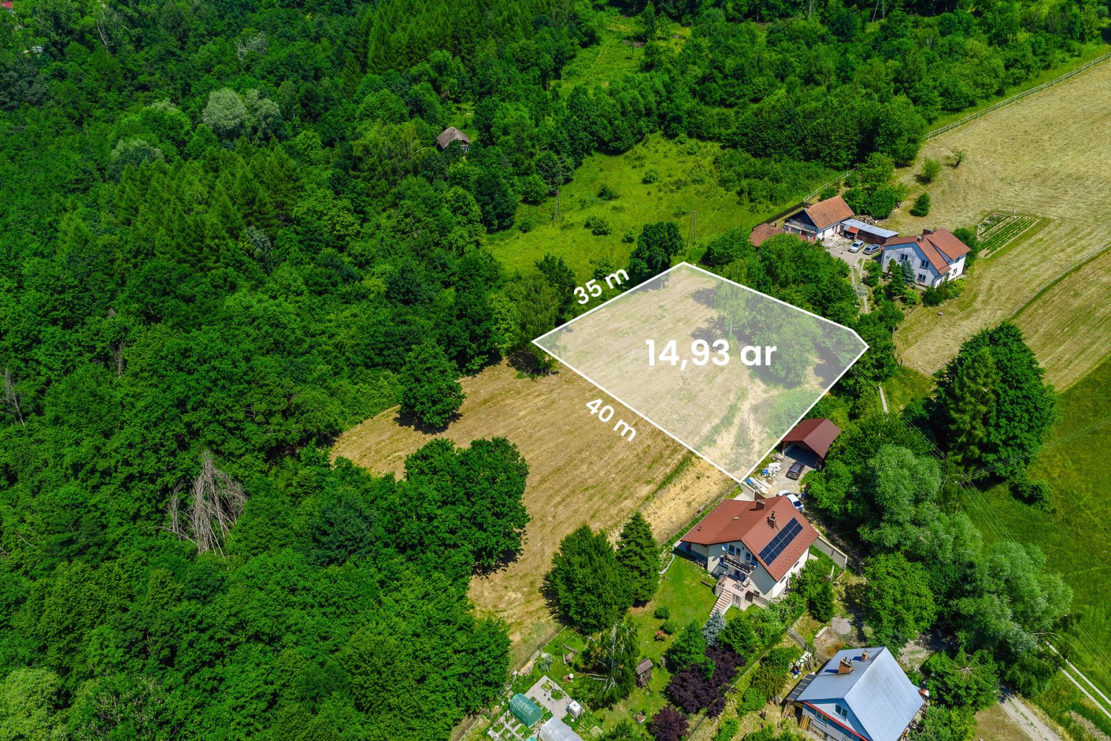 Atrakcyjna działka | WZ | 1492 m² | LAS | Chmielnik - Działka - Sprzedaż - Strzyżowski, Czudec / Przedmieście Czudeckie