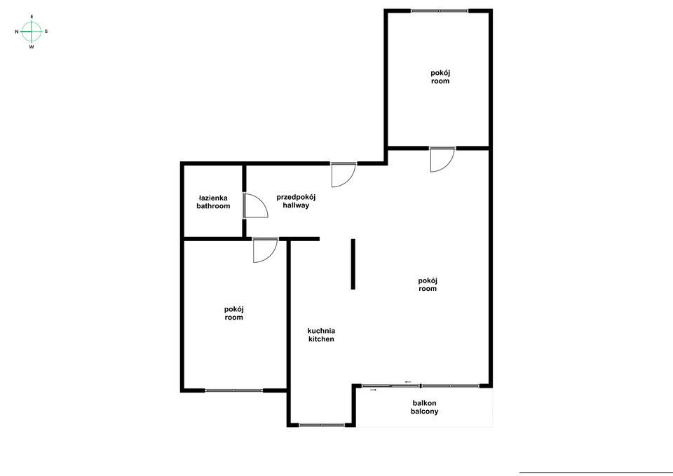 Pleasant apartment 3 pok with balcony - Zakrzow - Квартира - Оренда - Wrocław, Psie Pole