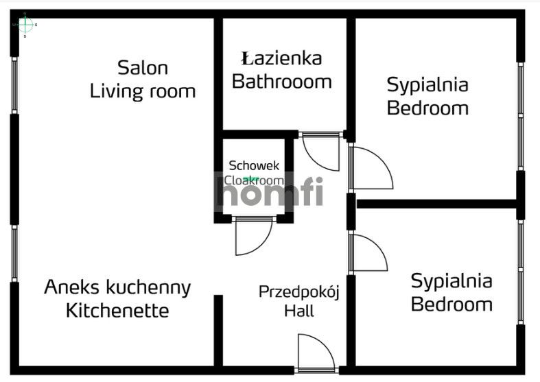 3-room apartment at Pszenna st. (Bonarka) - available from August! - Apartment - Rent - Kraków, Podgórze / Podgórze Duchackie
