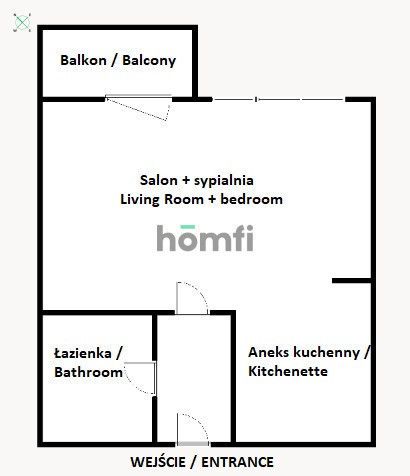 Studio apartment 35m2 (Cystersów street) - Квартира - Оренда - Kraków, Śródmieście / Grzegórzki