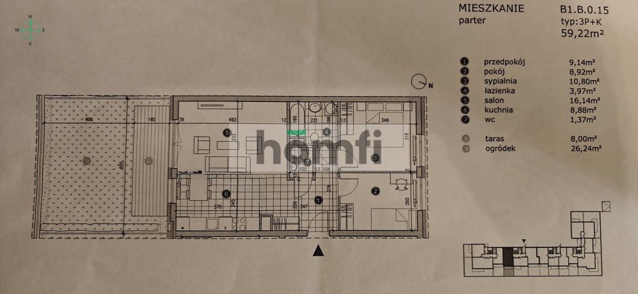 3 rooms with small garden Cyrkoniowa - Квартира - Продаж - Lublin, Węglin Południowy