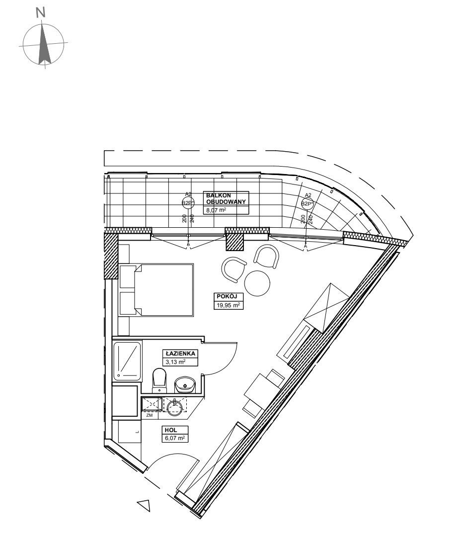 Studio z loggią | Bliska Wola | Kasprzaka - Mieszkanie - Wynajem - Warszawa, Wola