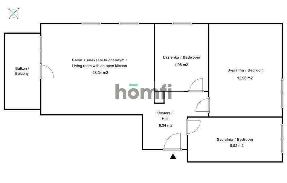 BEAUTIFUL, MODERN, 3 ROOMS WITH A BALCONY - Apartment - Rent - Wrocław, Psie Pole / Swojczyce