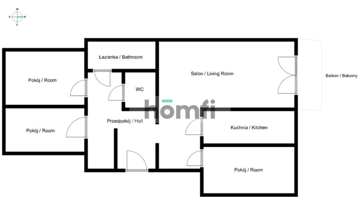 4 rooms with balcony green area Racibórz - Квартира - Оренда - Raciborski, Racibórz / Nowe Zagrody
